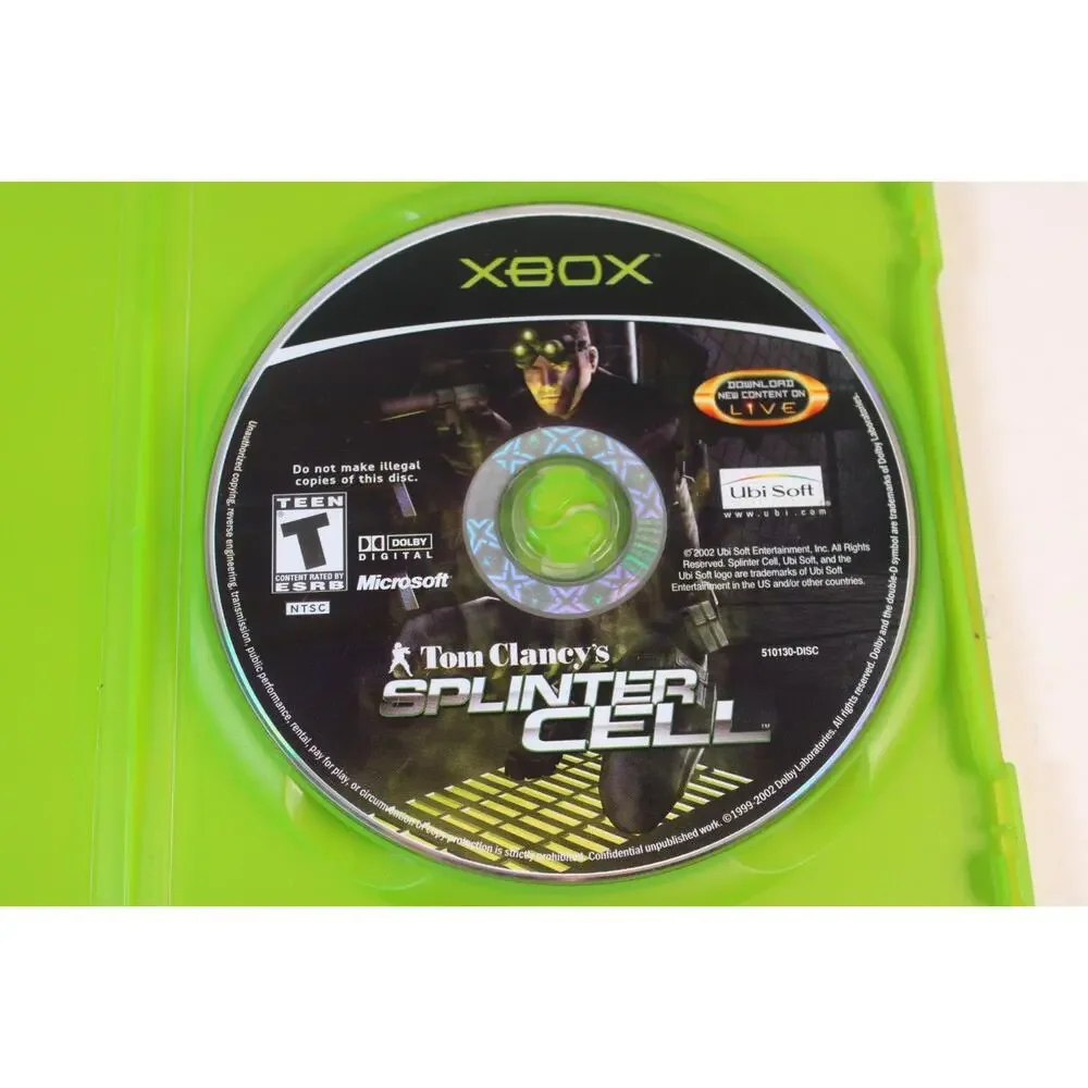 Tom Clancy's Splinter Cell (Microsoft Xbox, 2002) Authentic, tested/works